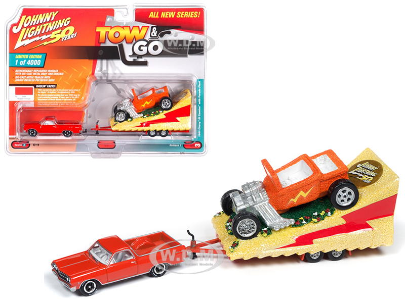 1965 Chevrolet El Camino Hugger Orange with Parade Float Limited Edition to 4000 pieces Worldwide 