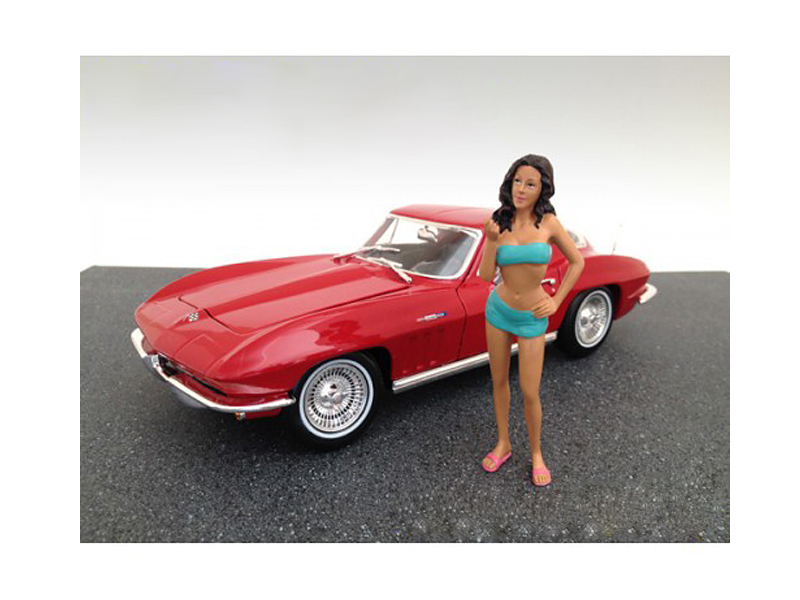 Car Wash Girl Dorothy Figurine for 1/18 Scale Models by American Diorama