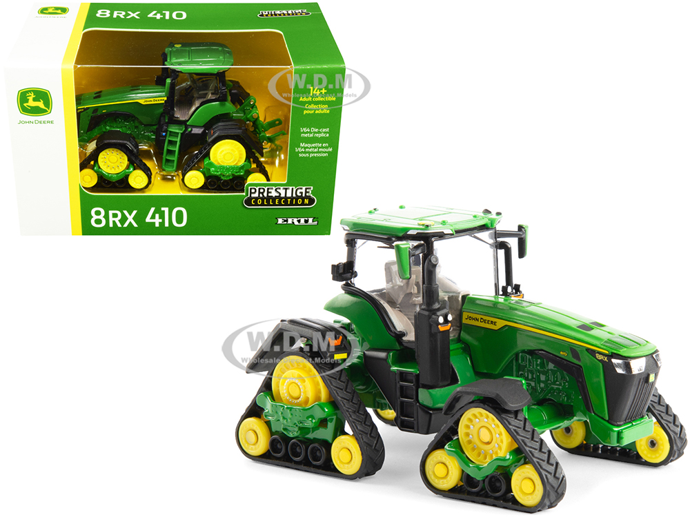 John Deere 8RX 410 Track Tractor Green Prestige Collection Series 1/64 Diecast Model by ERTL TOMY