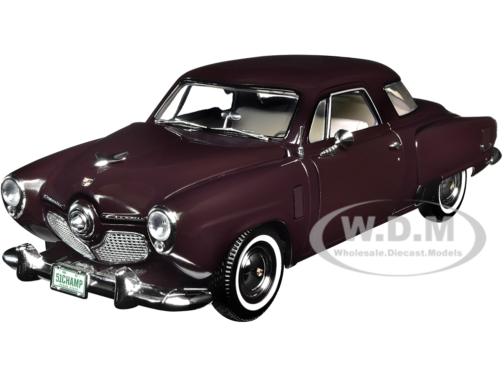 1951 Studebaker Champion Black Cherry Limited Edition to 500 pieces Worldwide 1/18 Diecast Model Car by ACME