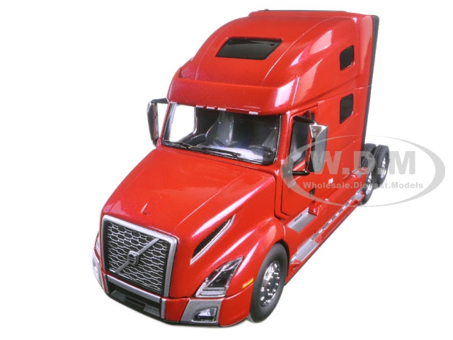 Image of Volvo VNL 760 Sleeper Cab Cherry Bomb Red Metallic 1/50 Diecast Model by First Gear