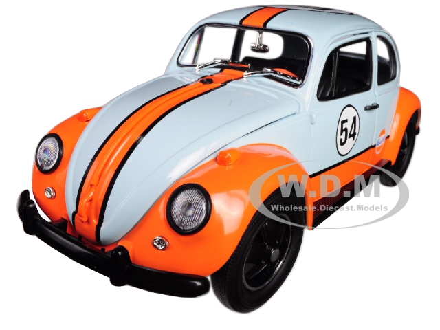 Volkswagen Beetle Gulf Oil Racer 54 1/18 Diecast Model Car By Greenlight