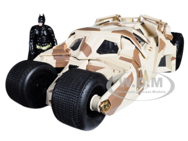 The Dark Knight Batmobile with Batman Diecast Figure Camouflage Version DC Comics Series 1/24 Diecast Model Car by Jada