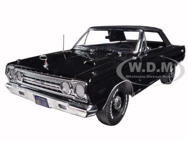 1967 Plymouth Belvedere Gtx Convertible Black 1/18 Diecast Model Car By Greenlight