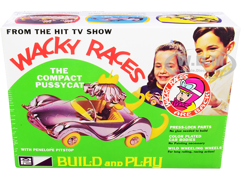 Skill 2 Snap Model Kit The Compact Pussycat with Penelope Pitstop Figurine "Wacky Races" (1968) TV Series 1/25 Scale Model by MPC