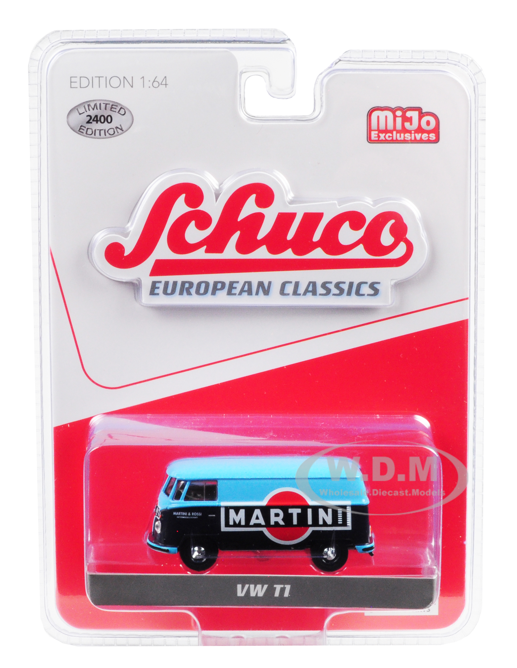 Volkswagen T1 Panel Van "martini Racing" Blue "european Classics" Series Limited Edition To 2400 Pieces Worldwide 1/64 Diecast Model By Schuco