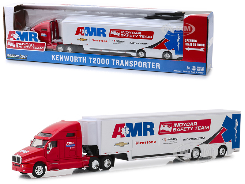 Kenworth T2000 Transporter Amr Indycar Safety Team "hobby Exclusive" 1/64 Diecast Model By Greenlight