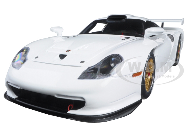 Image of 1997 Porsche 911 GT1 Plain Body Version White 1/18 Diecast Model Car by Autoart