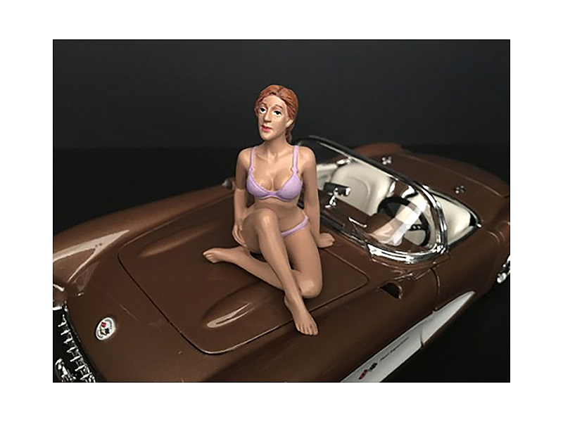 September Bikini Calendar Girl Figurine for 1/24 Scale Models by American Diorama