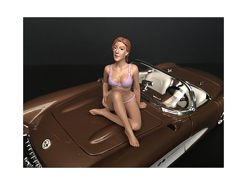 September Bikini Calendar Girl Figurine For 1/24 Scale Models By American Diorama