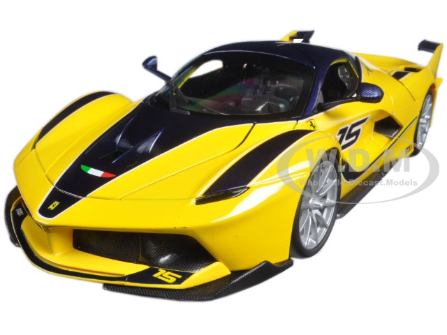 Image of Ferrari FXX-K 15 Yellow 1/18 Diecast Model Car by Bburago