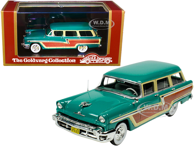 Image of 1956 Mercury Monterey Station Wagon Health Green with Wood Paneling Limited Edition to 220 pieces Worldwide 1/43 Model Car by Goldvarg Collection