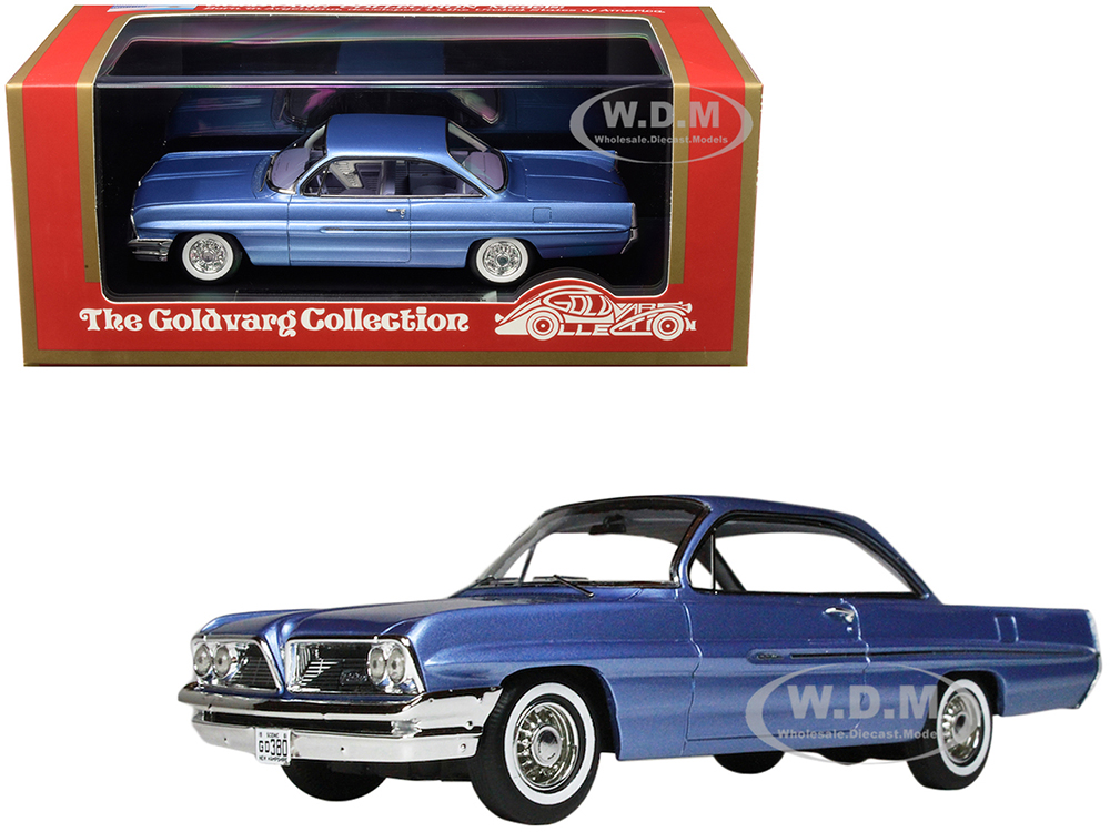 Image of 1961 Pontiac Catalina Twilight Mist Blue Metallic Limited Edition to 220 pieces Worldwide 1/43 Model Car by Goldvarg Collection