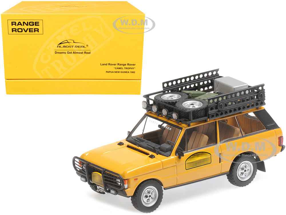 Land Rover Range Rover Orange with Roof Rack and Accessories "Camel Trophy" Papua New Guinea (1982) 1/43 Diecast Model Car by Almost Real