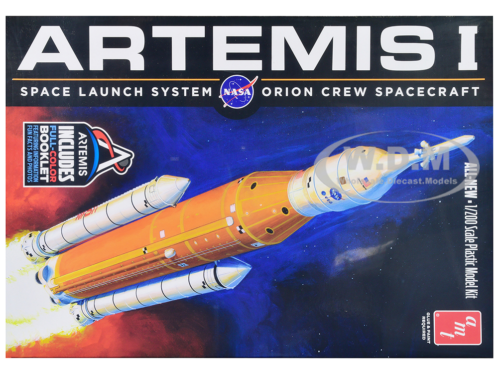 Skill 2 Model Kit NASA Artemis-1 Space Launch System Orion Crew Spacecraft 1/200 Scale Model by AMT