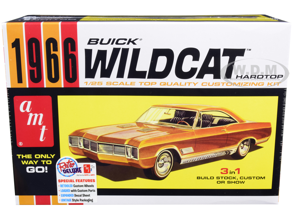 Skill 2 Model Kit 1966 Buick Wildcat Hardtop 3 in 1 Kit 1/25 Scale Model by AMT