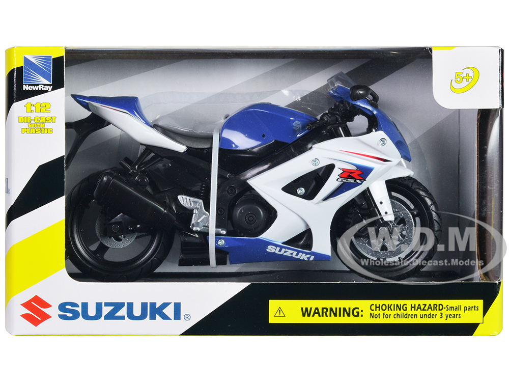 2008 Suzuki GSX-R1000 Blue Motorcycle 1/12 By New Ray