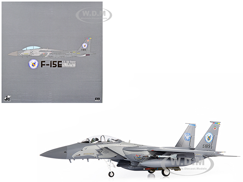 F-15E U.S. Air Force Strike Eagle Fighter Aircraft "4th Fighter Wing 2017 75th Anniversary" with Display Stand Limited Edition to 700 pieces Worldwid