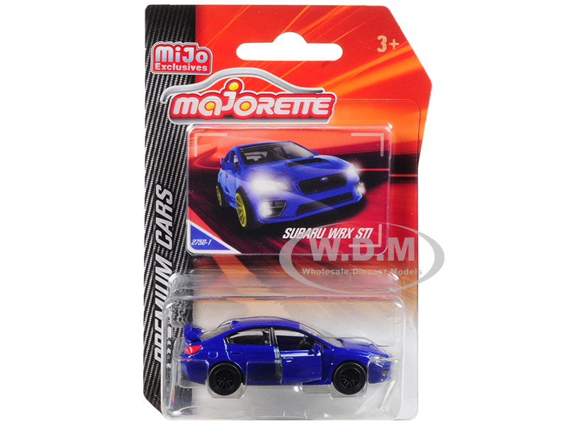 Image of Subaru WRX STI Blue "Premium Cars" 1/58 Diecast Model Car by Majorette