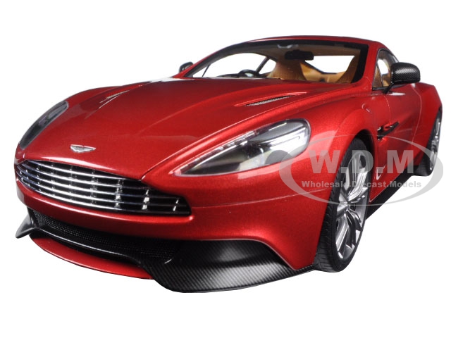 Aston Martin Vanquish Volcano Red 1/18 Model Car By Autoart