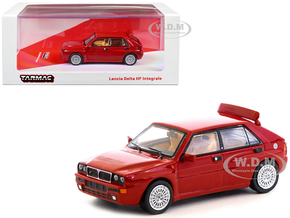 Lancia Delta HF Integrale Red Road64 Series 1/64 Diecast Model Car by Tarmac Works