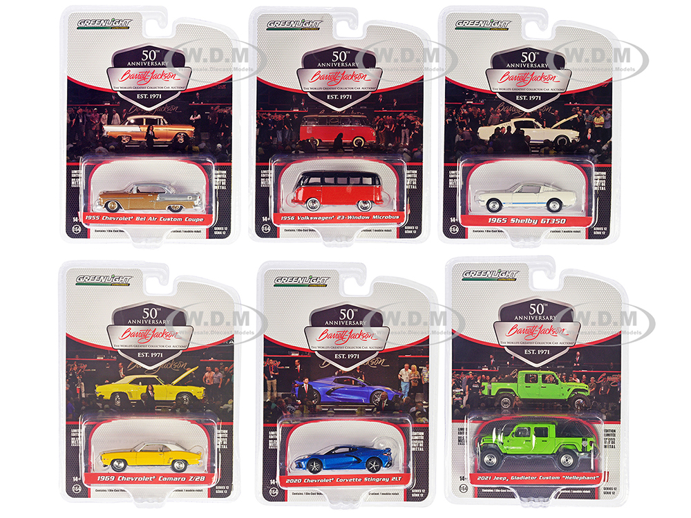 Barrett Jackson "Scottsdale Edition" Set of 6 Cars Series 12 1/64 Diecast Model Cars by Greenlight