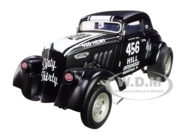 Image of 1933 Gasser 456 Bob "Cheater" Parmer "Dirty Thirty" Matt Black with White Stripes Limited Edition to 420 pieces Worldwide 1/18 Diecast Model Car by A