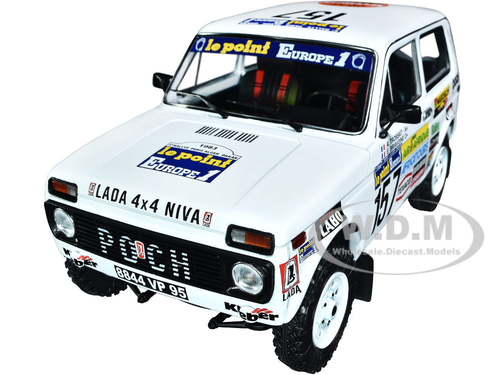 Lada Niva #157 Andre Trossat - Jean-Claude Briavoine 2nd Place Parisâ€“Dakar Rally (1983) Competition Series 1/18 Diecast Model Car by Solido