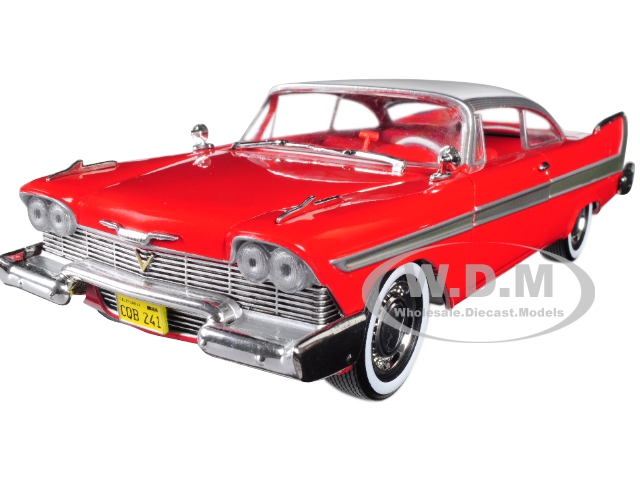 1958 Plymouth Fury Red with White Top "Christine" (1983) Movie 1/24 Diecast Model Car by Greenlight