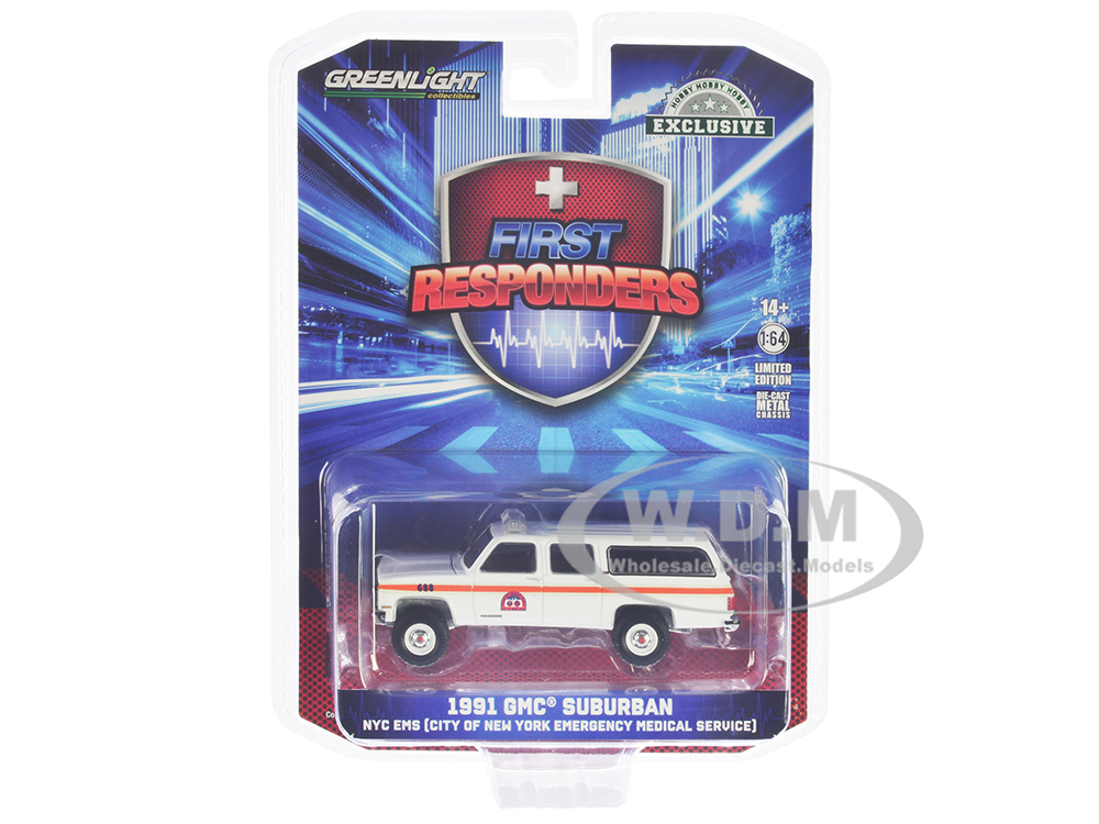 1991 GMC Suburban White with Orange Stripes 