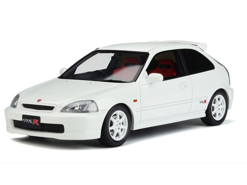 1997 Honda Civic EK9 Type R RHD (Right Hand Drive) Championship White Limited Edition to 3000 pieces Worldwide 1/18 Model Car by Otto Mobile