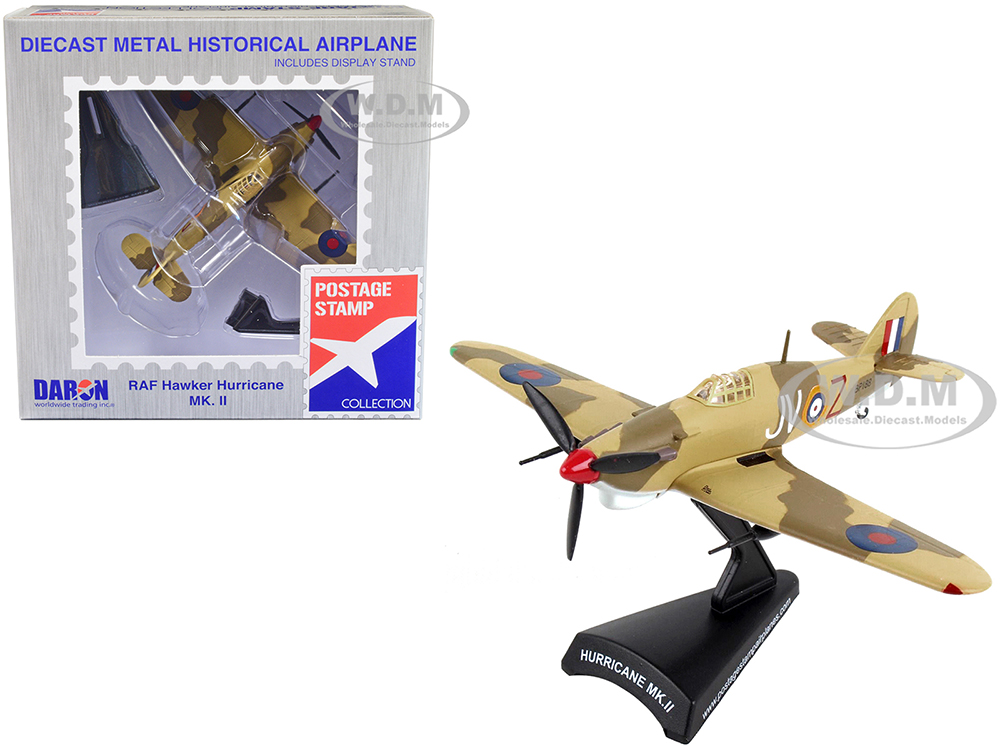 Hawker Hurricane MK. II Fighter Aircraft "British Royal Air Force" 1/100 Diecast Model Airplane by Postage Stamp