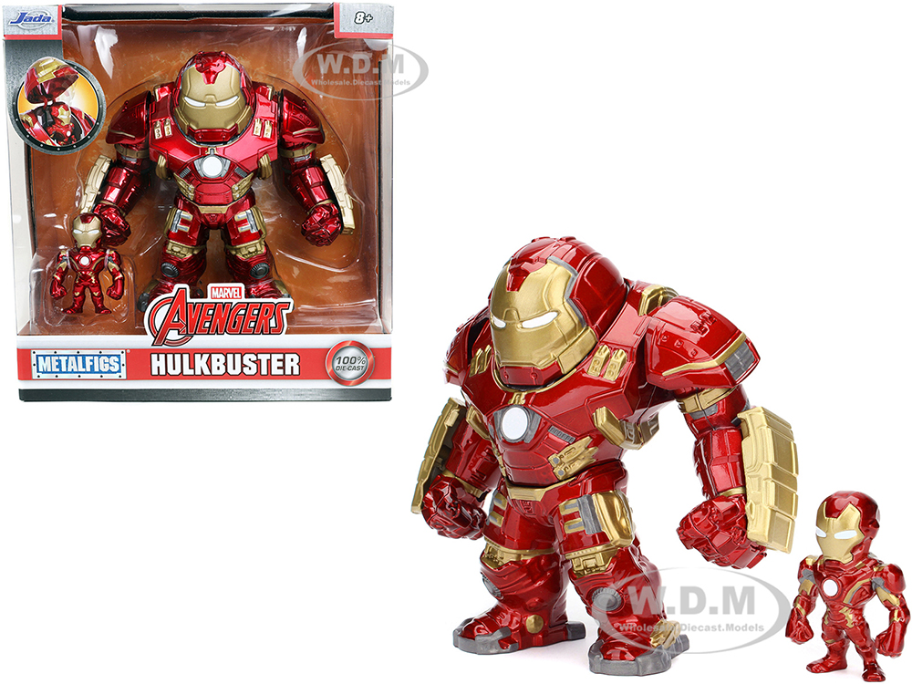 Hulkbuster 6.5 and Iron Man 2.5 Diecast Figurines Set of 2 pieces Avengers The Infinity Saga Marvel Studios Metalfigs Series Diecast Models by Jada