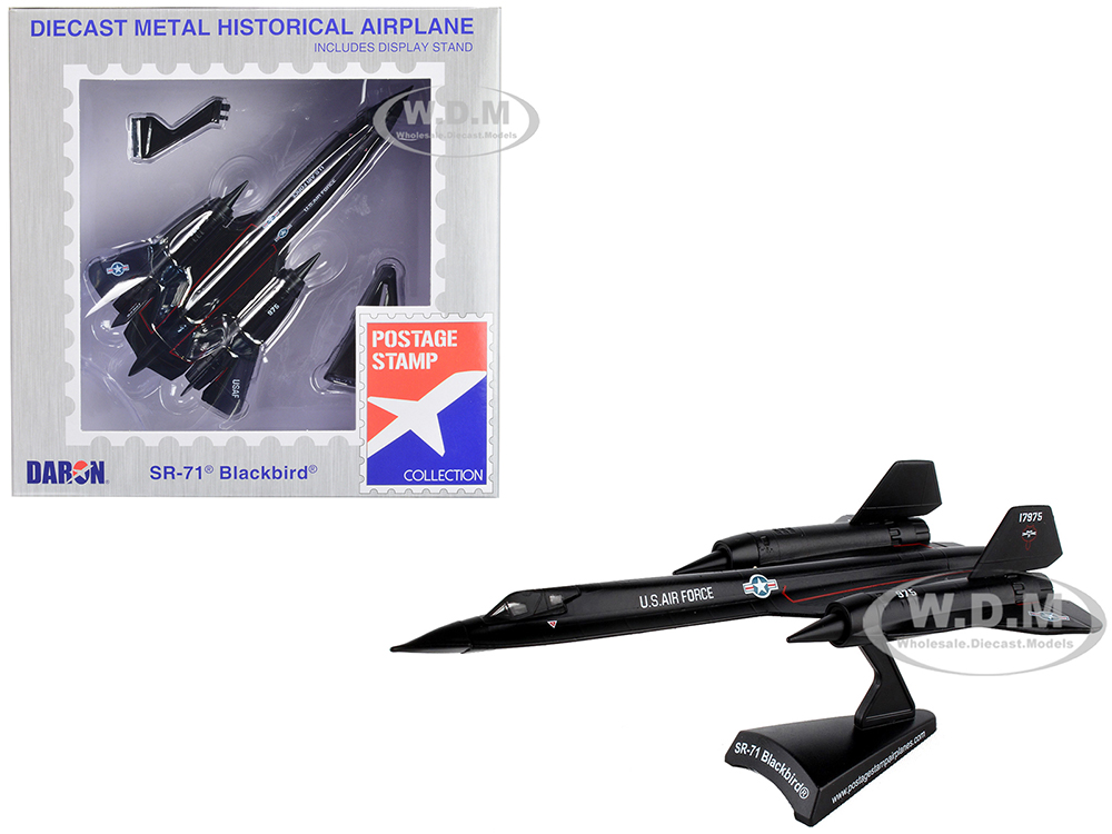 Lockheed SR-71 Blackbird Aircraft "United States Air Force" 1/200 Diecast Model Airplane by Postage Stamp