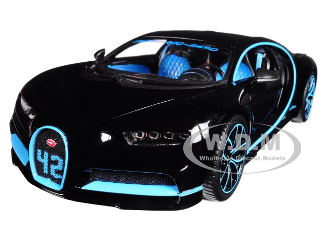 Bugatti Chiron 42 Black Limited Edition 1/18 Diecast Model Car By Bburago