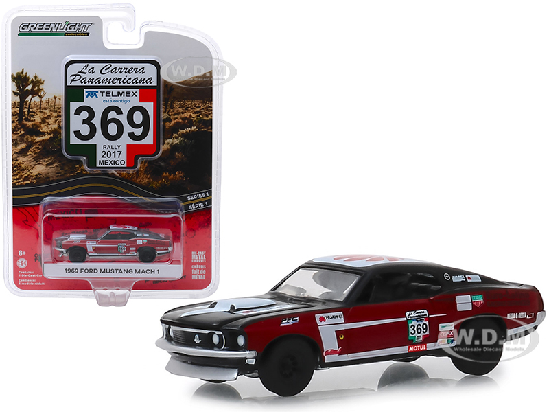 1969 Ford Mustang Mach 1 369 (rally Mexico 2017) "la Carrera Panamericana" Series 1 1/64 Diecast Model Car By Greenlight