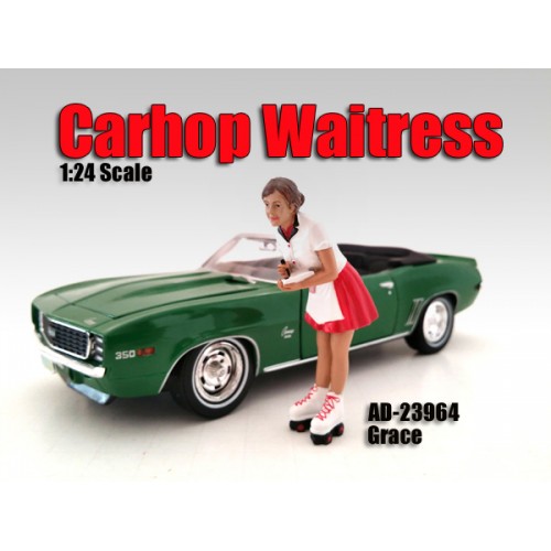 Image of Carhop Waitress Grace Figure For 124 Scale Models by American Diorama