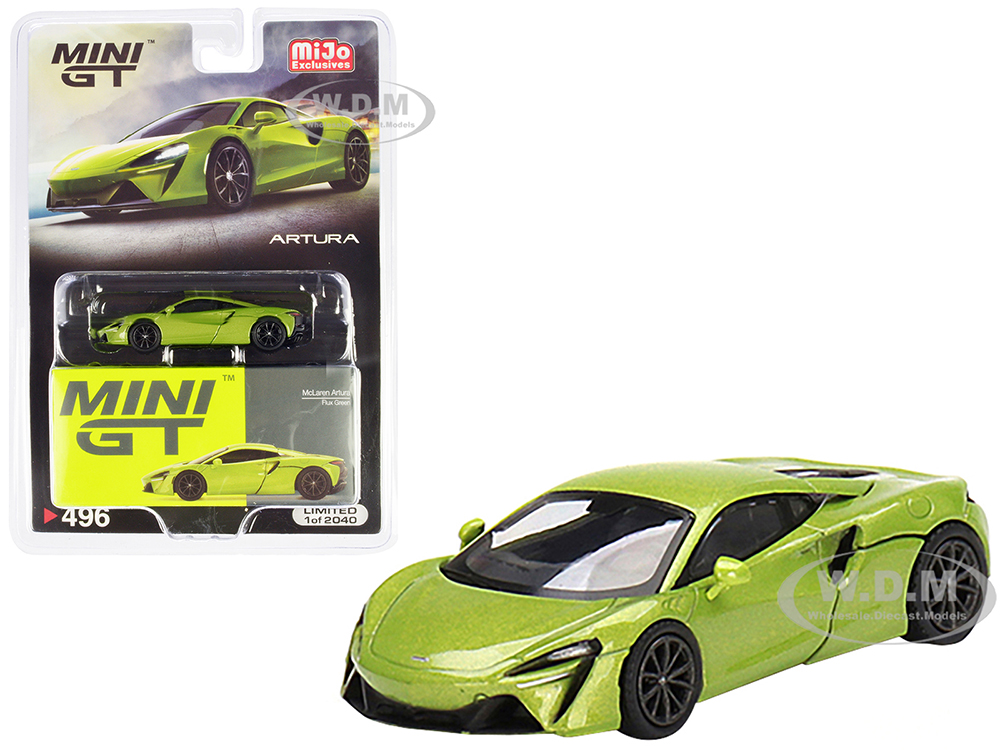 McLaren Artura Flux Green Metallic Limited Edition to 2040 pieces Worldwide 1/64 Diecast Model Car by Mini GT