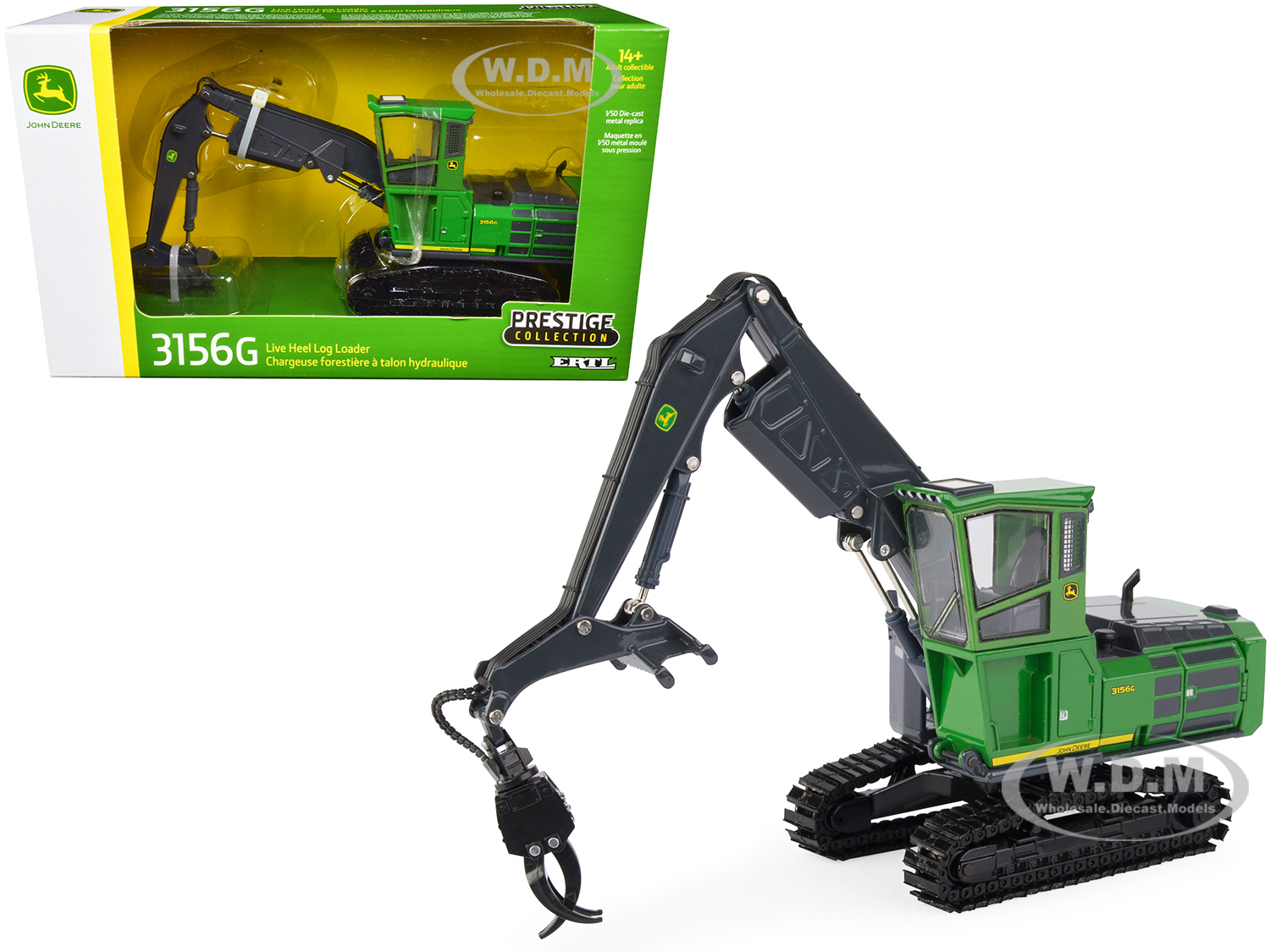 Image of John Deere 3156G Live Heel Loader "Prestige Collection" 1/50 Diecast Model by ERTL TOMY
