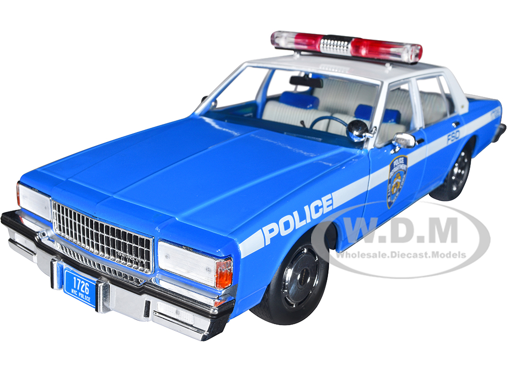 1990 Chevrolet Caprice Police Blue and White "NYPD (New York City Police Department)" "Artisan Collection" 1/18 Diecast Model Car by Greenlight