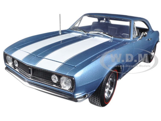 1967 Chevrolet Camaro Z/28 50th Anniversary Nantucket Blue Limited Edition To 1002pcs 1/18 Diecast Model Car By Autoworld