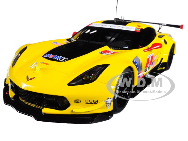Image of Chevrolet Corvette C7 R 3 Antonio Garcia / Jan Magnussen 2nd Place Lime Rock (2016) 1/18 Model Car by Autoart