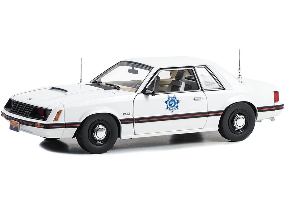 1982 Ford Mustang SSP "Arizona Department of Public Safety" White 1/18 Diecast Model Car by Greenlight
