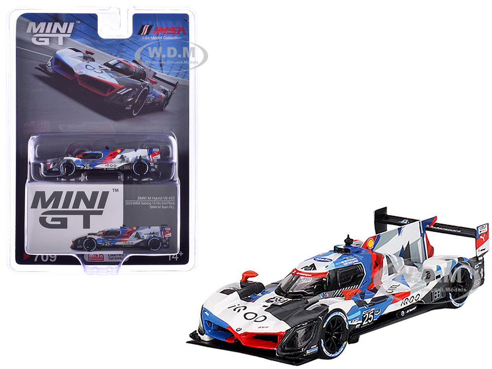 BMW M Hybrid V8 25 Connor De Phillippi - Sheldon van der Linde - Nick Yelloly "BMW M Team RLL" 2nd Place "12 Hours of Sebring" (2023) Limited Edition