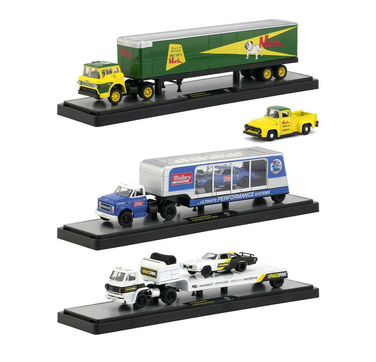 Auto Haulers Release 32 3 Trucks Set 1/64 Diecast Models By M2 Machines