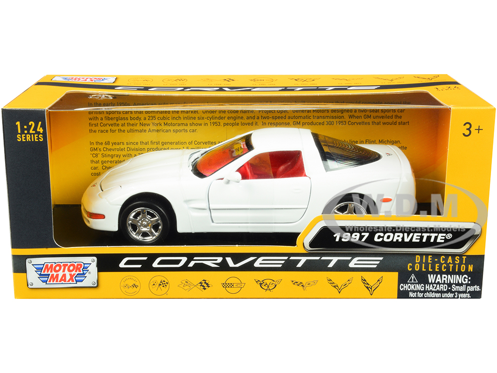 1997 Chevrolet Corvette C5 Coupe White with Red Interior 