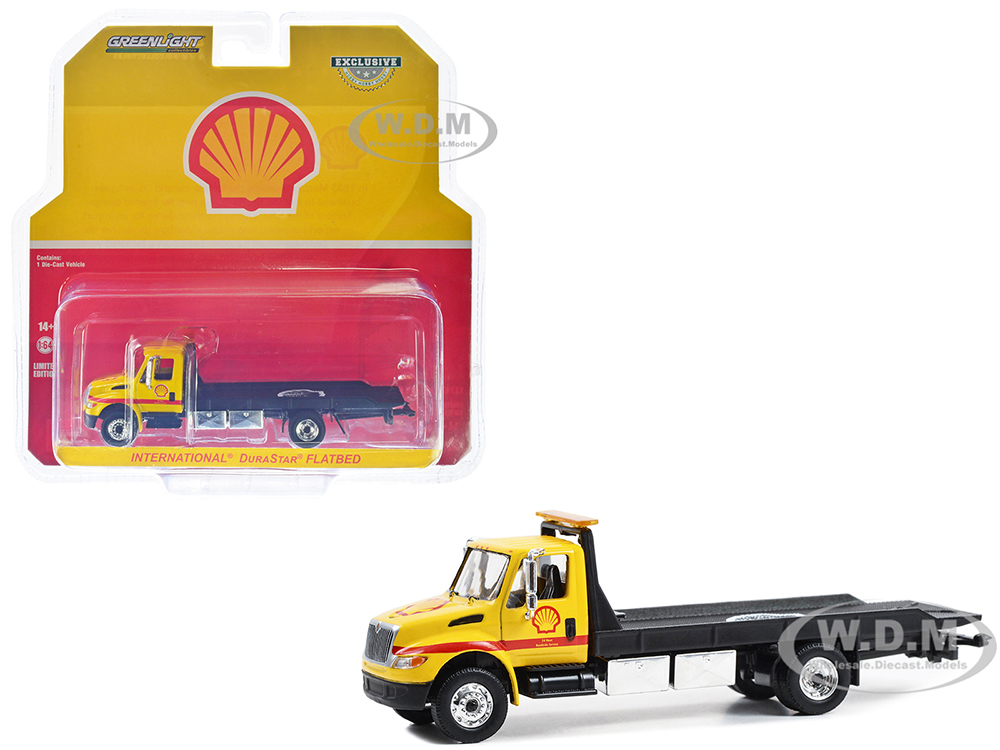 International Durastar 4400 Flatbed Truck Yellow 