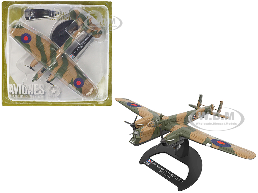 Armstrong Whitworth Whitley Mk.V Bomber Aircraft No. 102 Squadron RAF Driffield Royal Air Force (1940) Planes of World War II Series 1/144 Diecast Model Airplane by Luppa