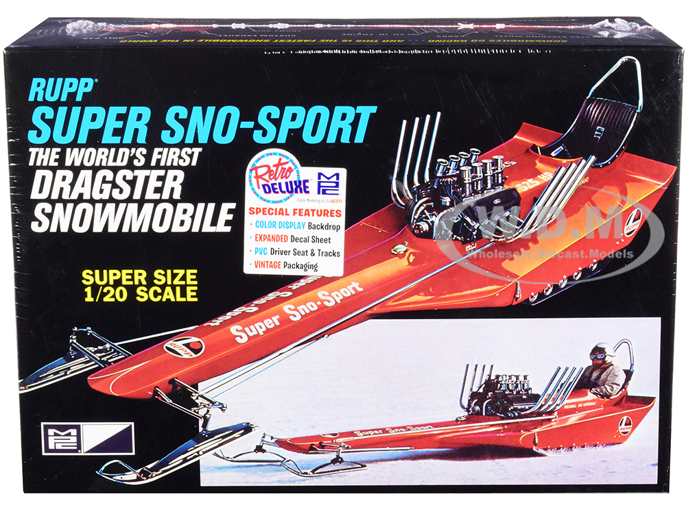 Skill 2 Model Kit Rupp Super Sno-Sport Snowmobile Dragster (The Worlds First) 1/20 Scale Model by MPC