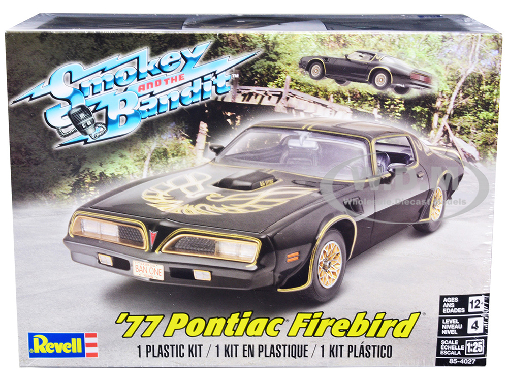 Level 4 Model Kit 1977 Pontiac Firebird "Smokey and the Bandit" (1977) Movie 1/25 Scale Model by Revell